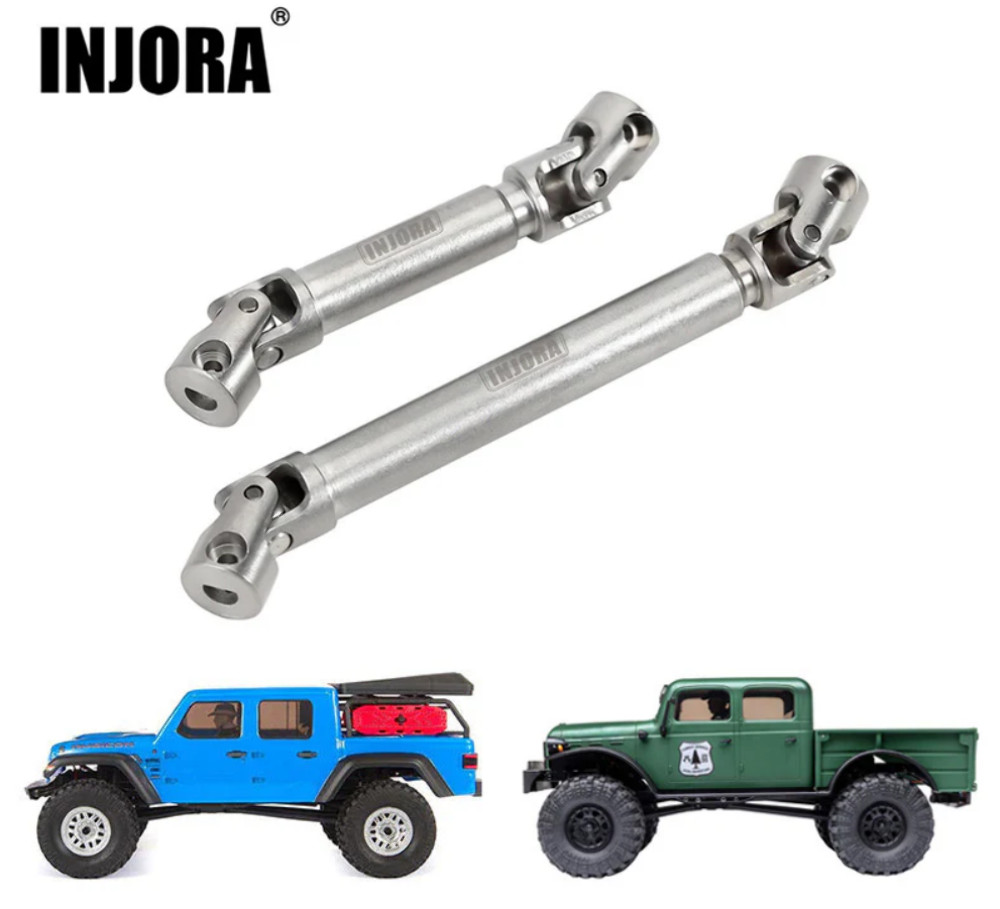 INJORA Stainless Steel Drive Shafts D Shaped Hole Gladiator Wagon SCX24-153SR