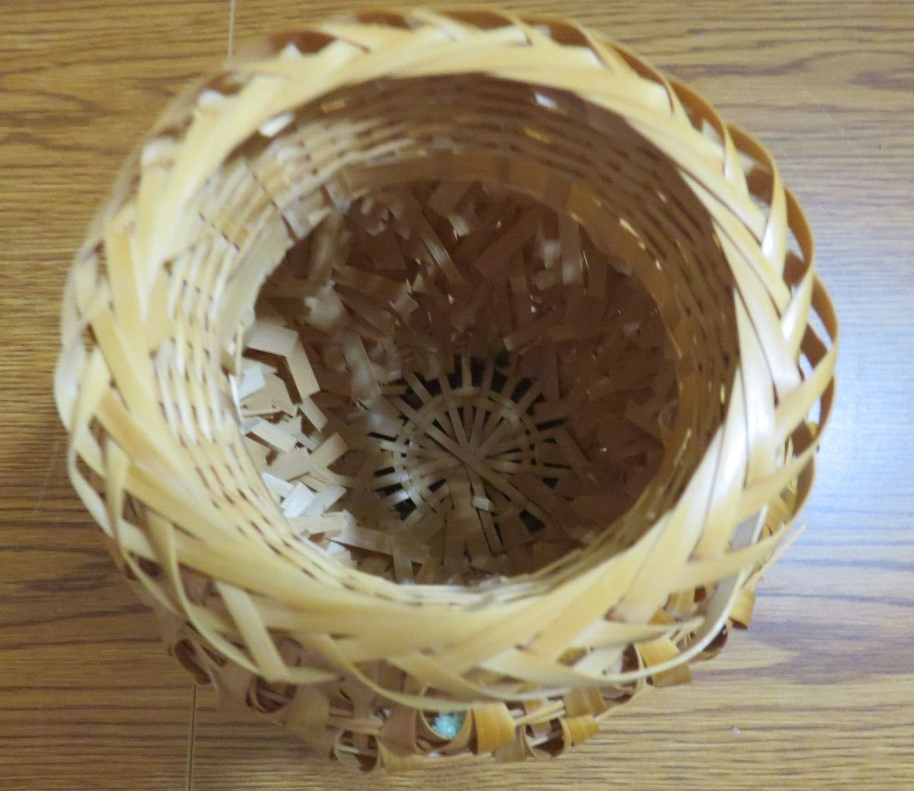Woven Boho Style Basket Vase or Urn WICKER 8" TALL