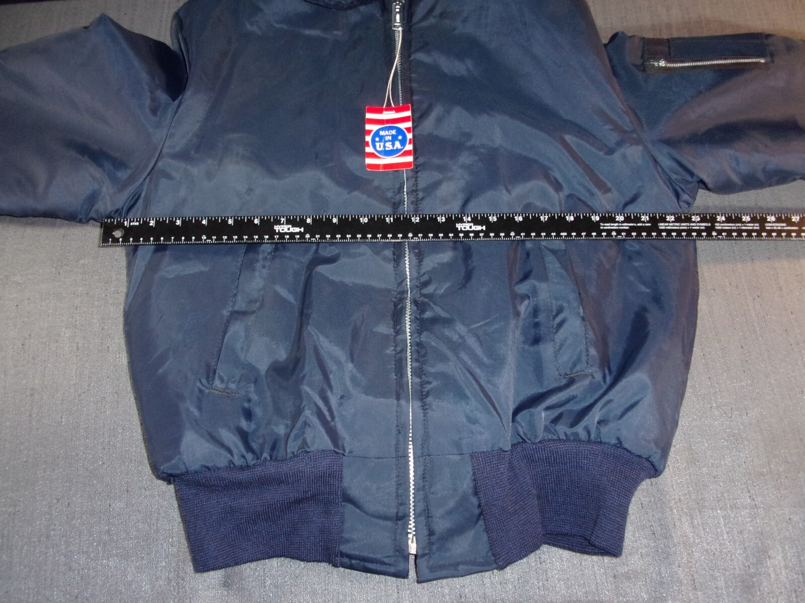 NEW 2022 MILITARY BLUE FLIGHT AVIATOR BOMBER JACKET WHITE INSULATED MEDIUM