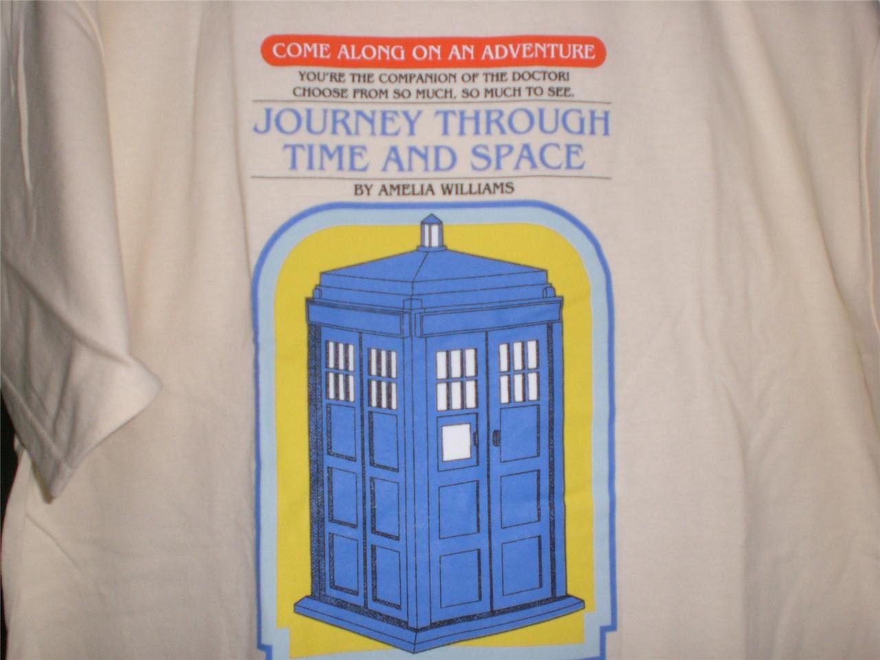 TeeFury Doctor Who LARGE "Come Along an Adventure Journey in Time & Space"