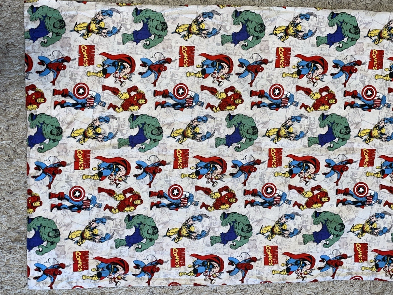 Standard Size Handmade Pillowcase Marvel Superheroes Comics Thor Hulk Wolverine