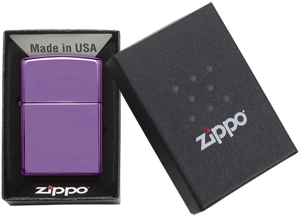 Zippo Lighter- Personalized Engrave Unique Colored Purple #24747