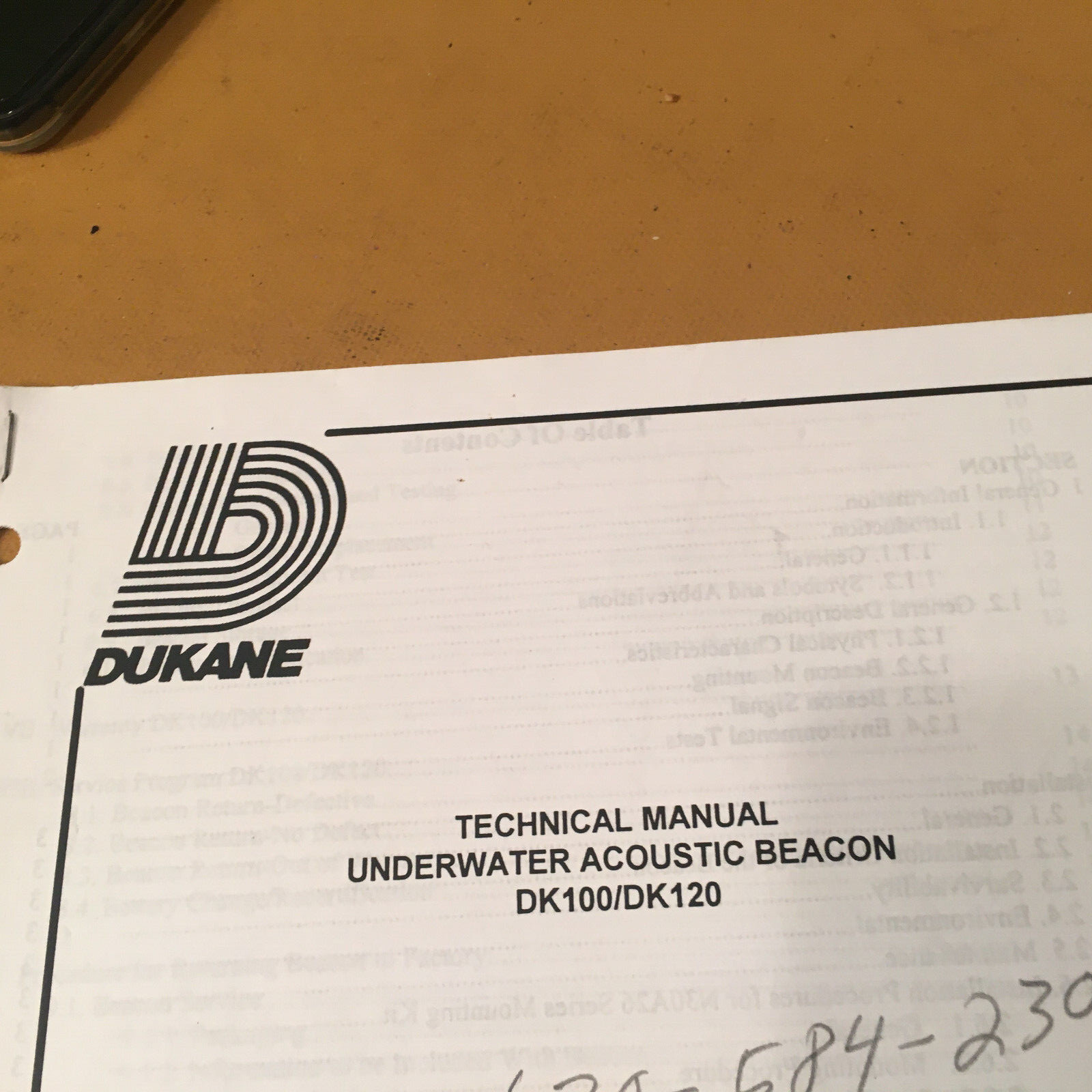 Dukane DK100 & DK120 Beacon Technical Manual
