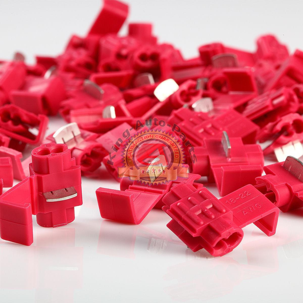 NEW Scotch Lock Quick Splice 22-18 AWG Wire Connector Red 100pcs