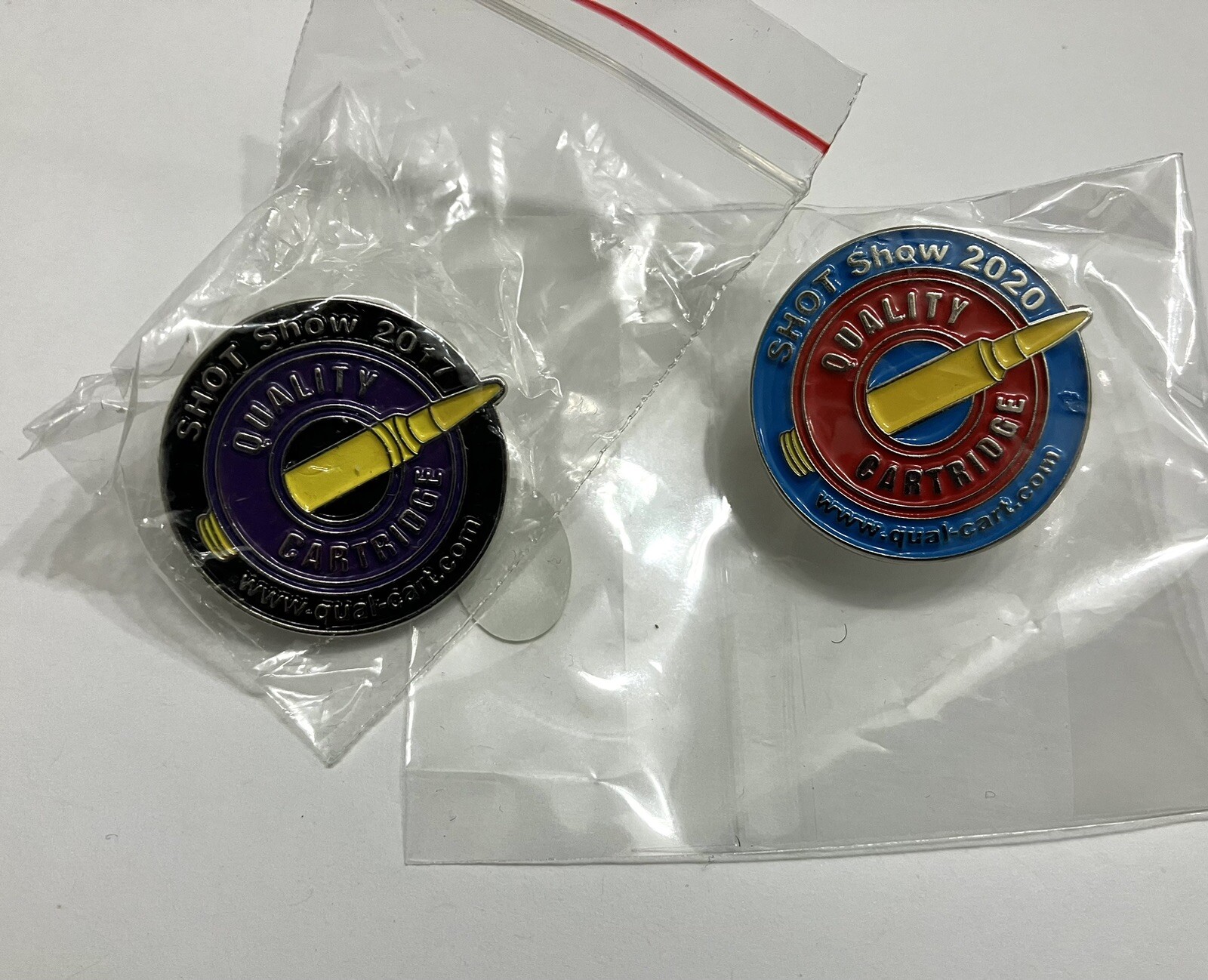 Shot Show 2017 2020 Quality Cartridge lot of 2 Lapel Hat Pin New