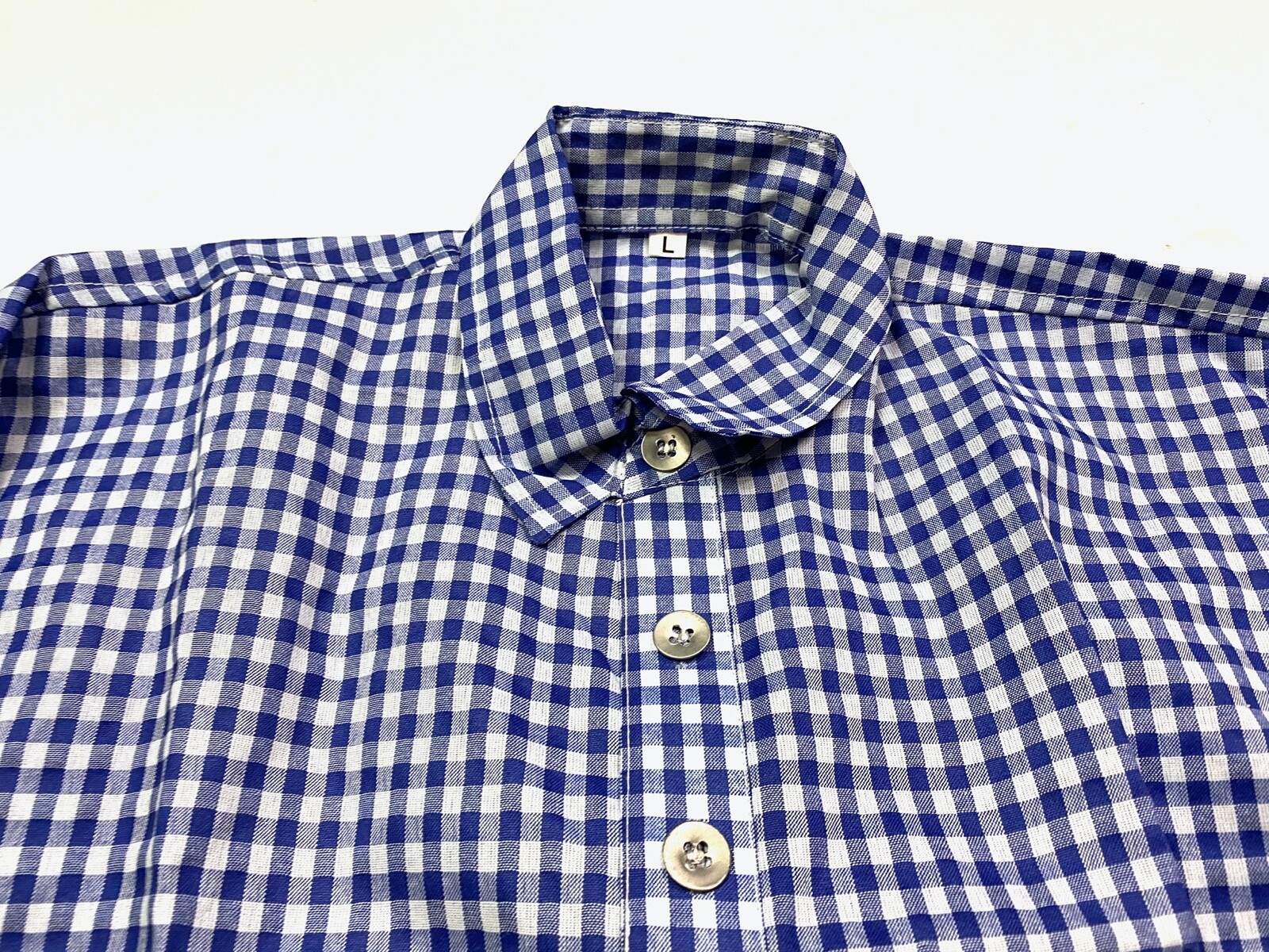 CIVIL WAR US UNION CSA CONFEDERATE FOUR BUTTON PLAID SHIRT-MEDIUM