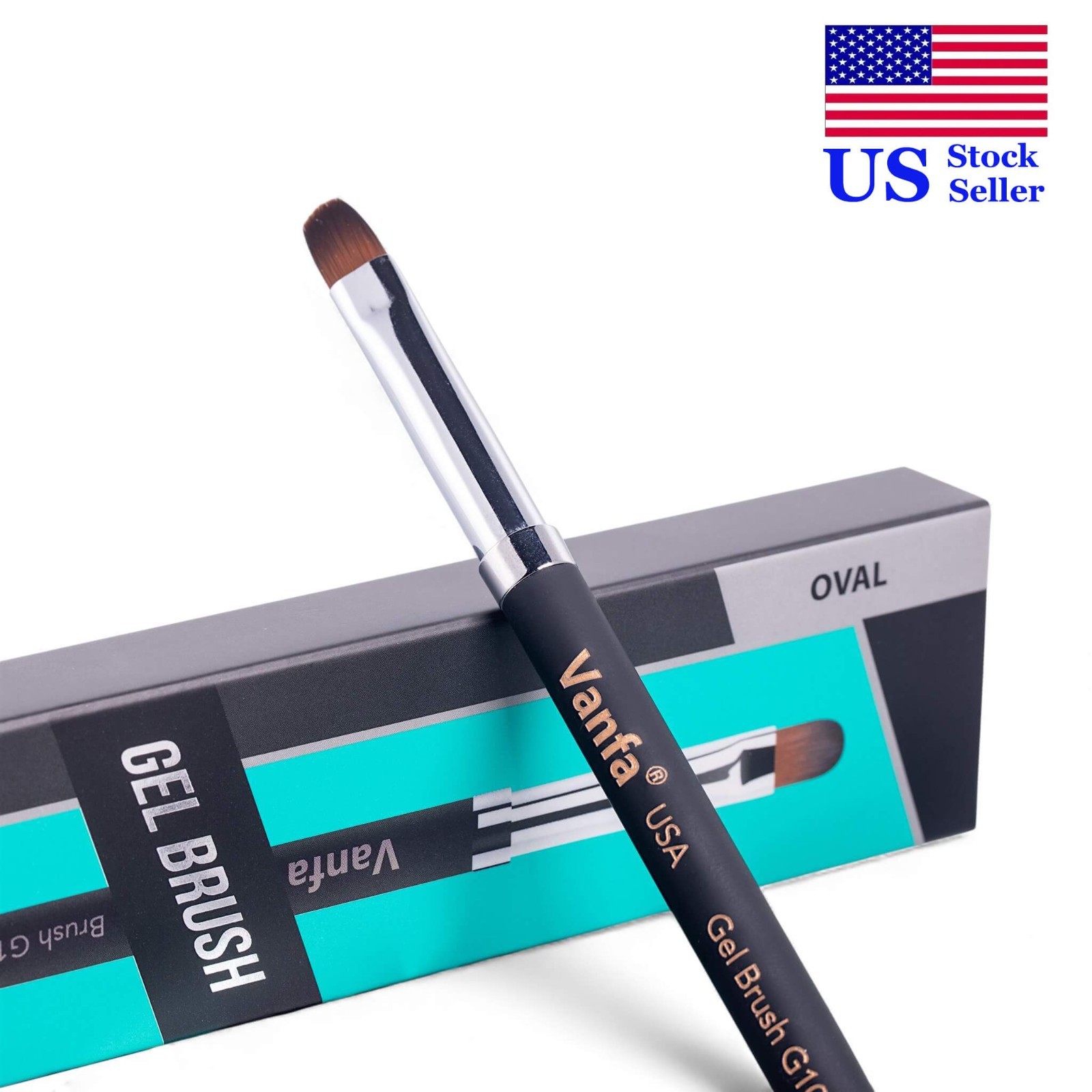 Vanfa Gel Nail Brush for Builder Gel, Polygel, HardGel (G10 - Oval head)