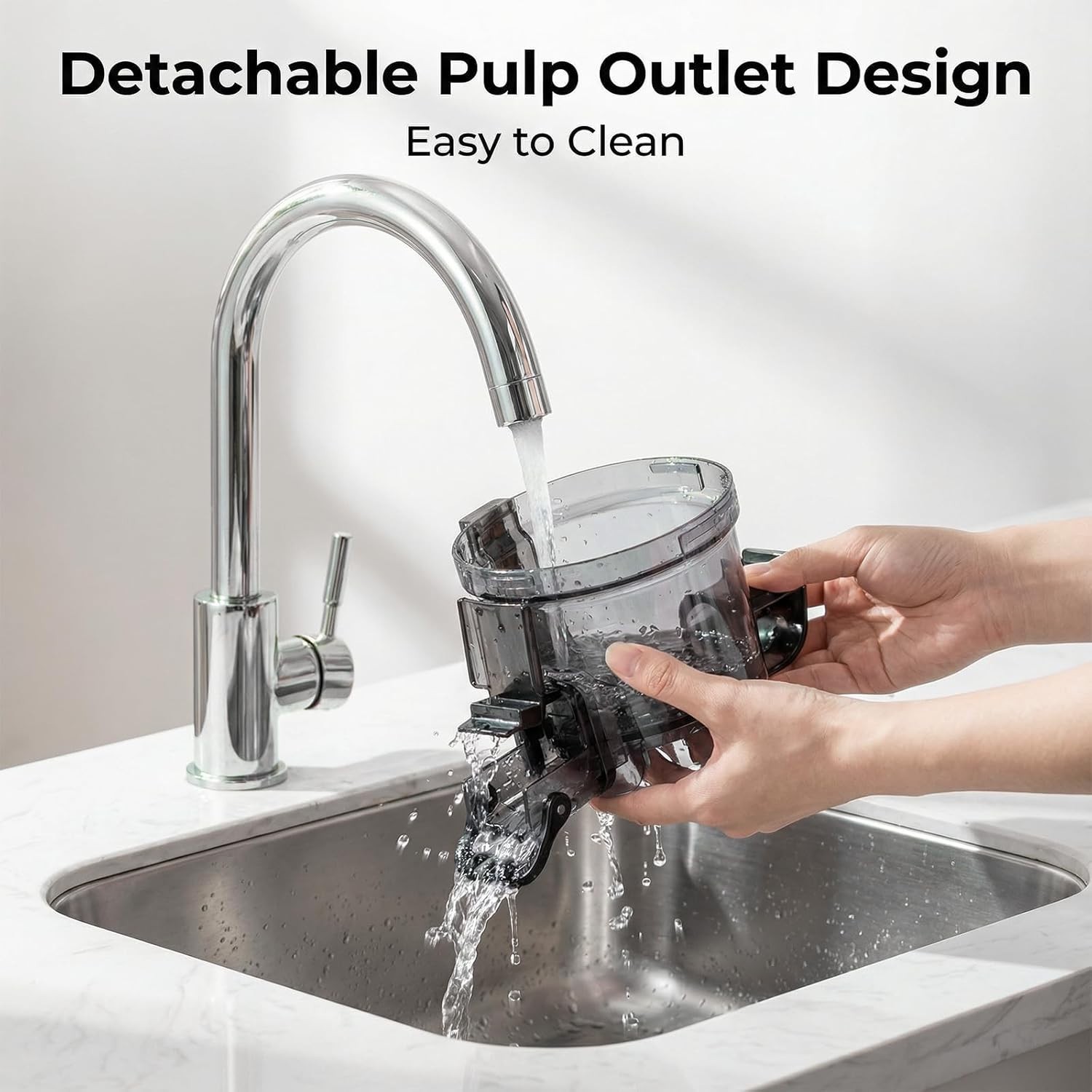 High-Performance Cold Press Juicer with Auto-Reversing & Dishwasher Safe Design