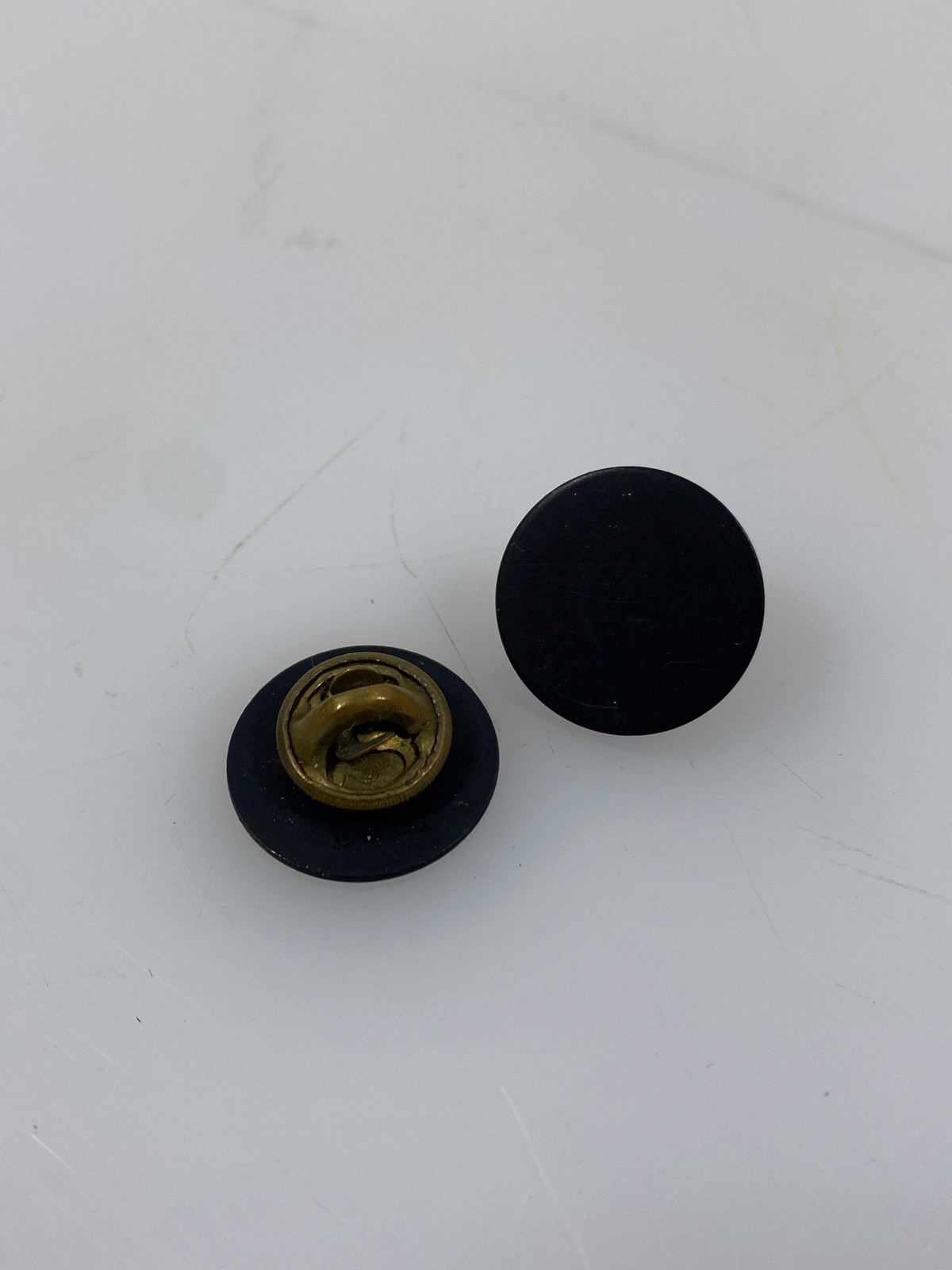 U.S. Army Black Metal ROTC Rank Disc Collar Pin