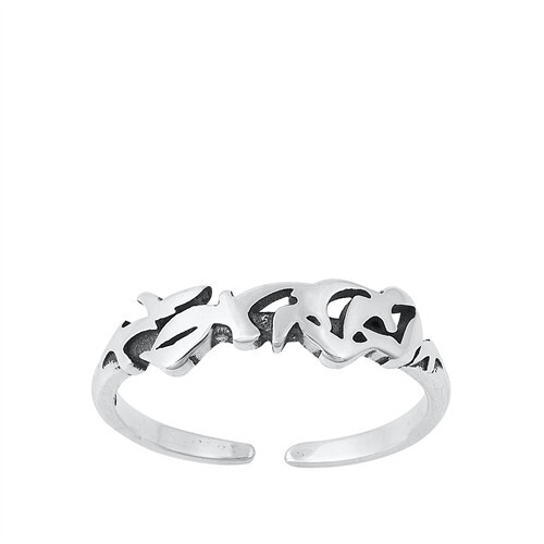 Eagle bird sterling silver toe rings