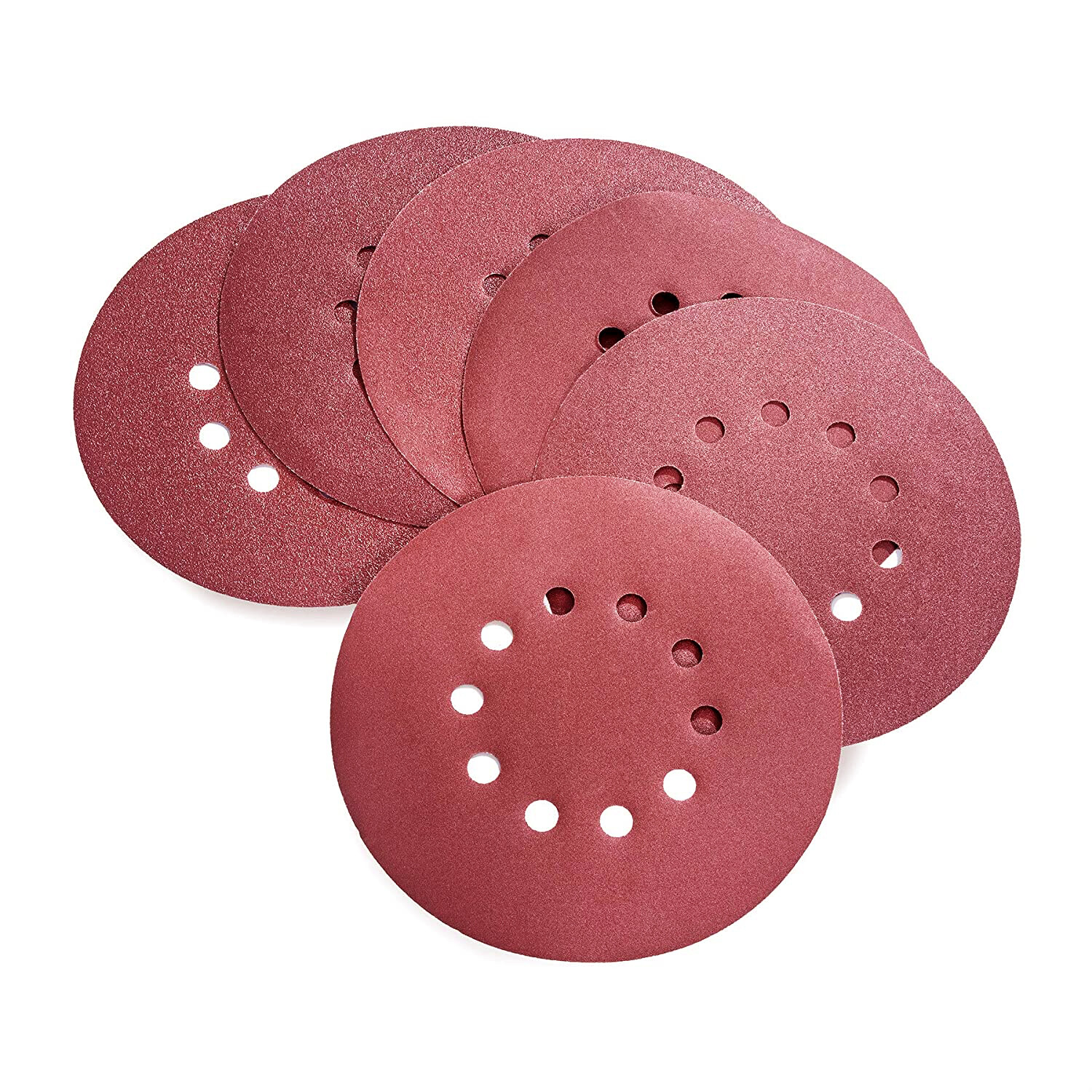 9 Inch 10 Hole Hook and Loop Sanding Discs Set - 40 60 80 120 150 180 240 Grits