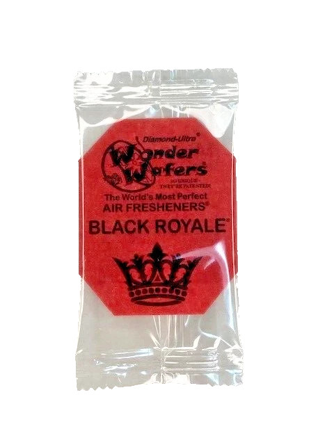 Wonder Wafers Black Royale Individually Wrapped Air Fresheners Detail 15 pack