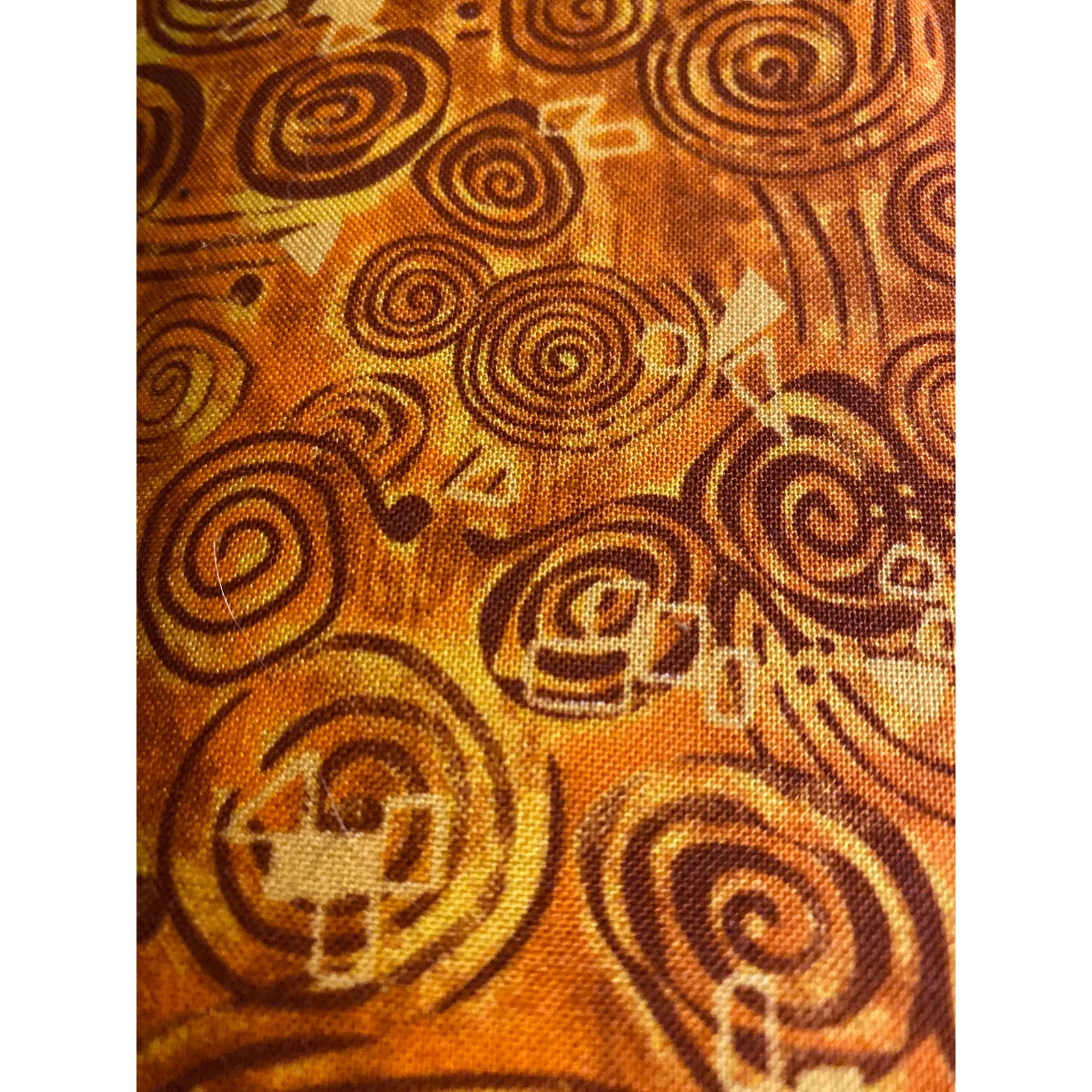 Quilt Fabric 5+ yards in brown, oranges and yellow
