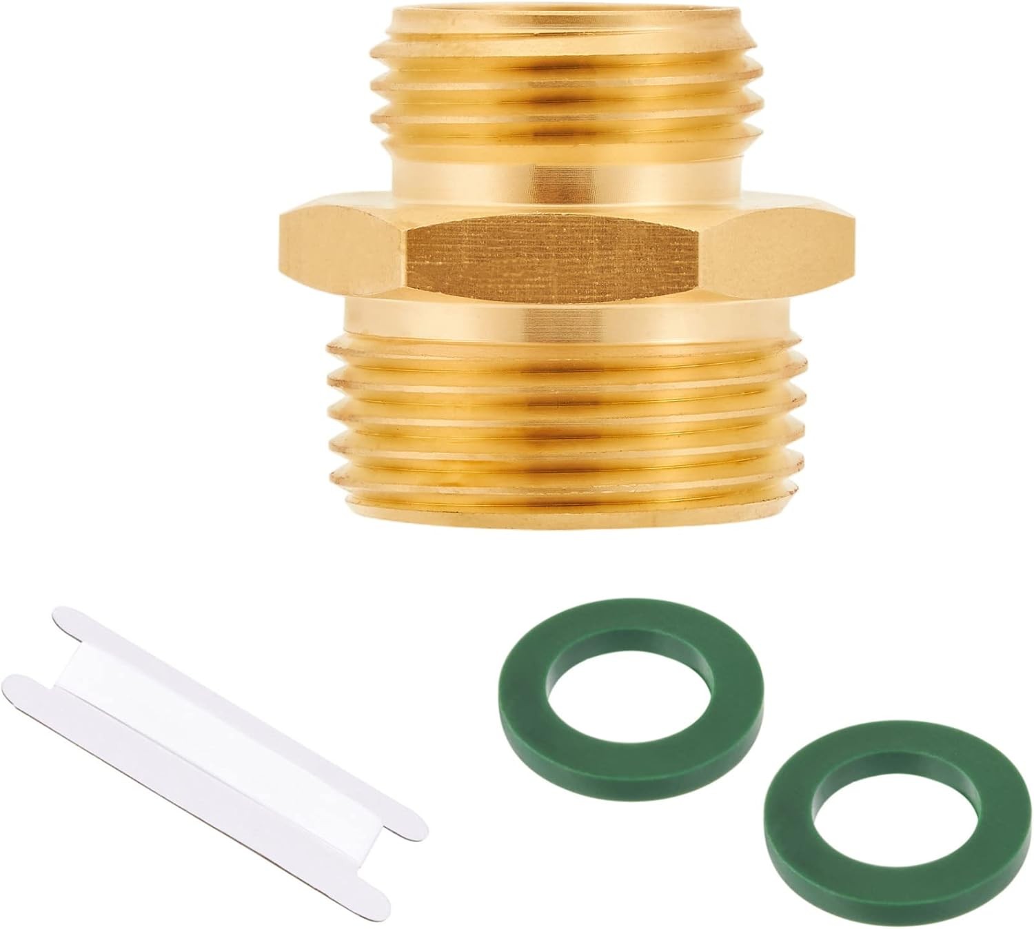 Brass Garden Hose Adapter, 3/4” GHT 3/4 inch, (as material, not color)