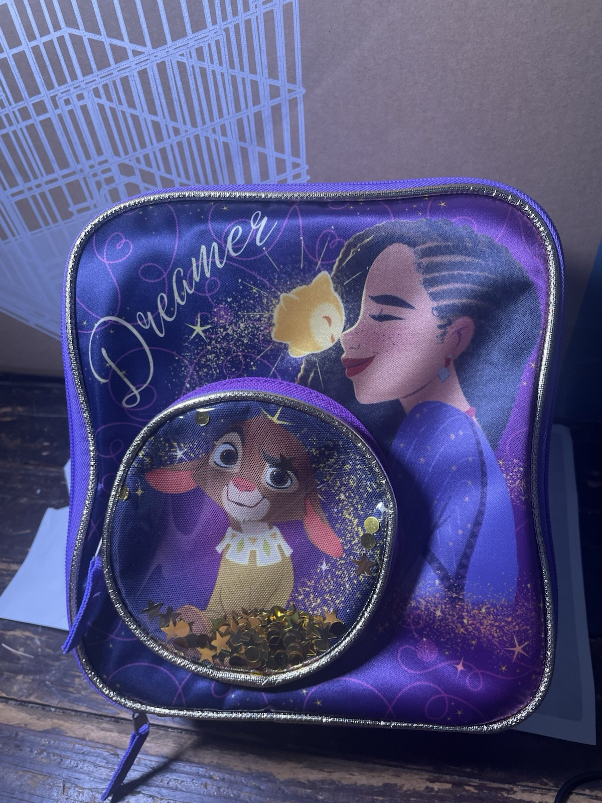 Disney Wish Lunch Box School Purple Canvas Asha Star Valentino Princess Movie