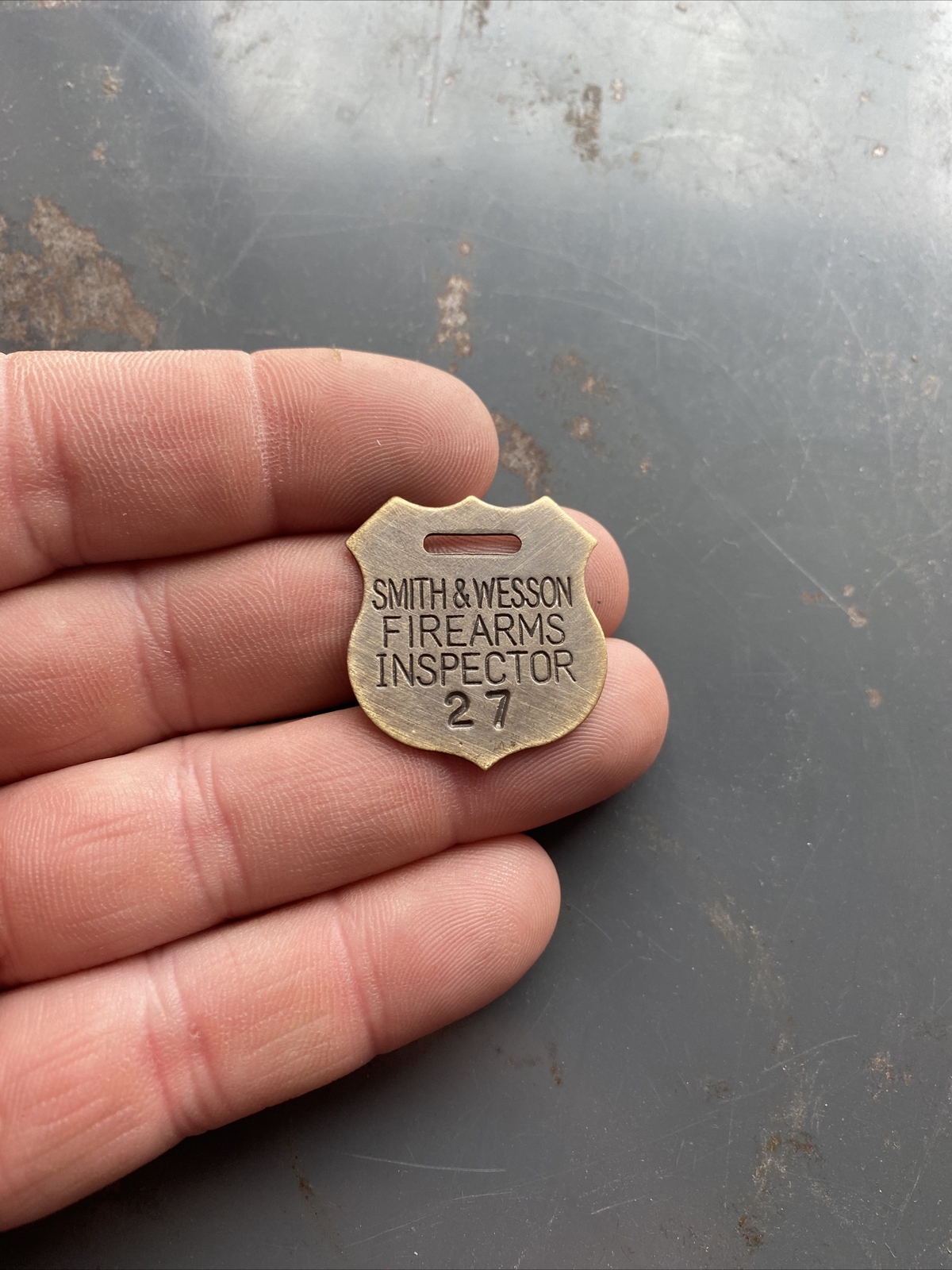 Smith & Wesson Firearms Inspector Arms Room Tag BLEMISH Gunsmith Collector GIFT
