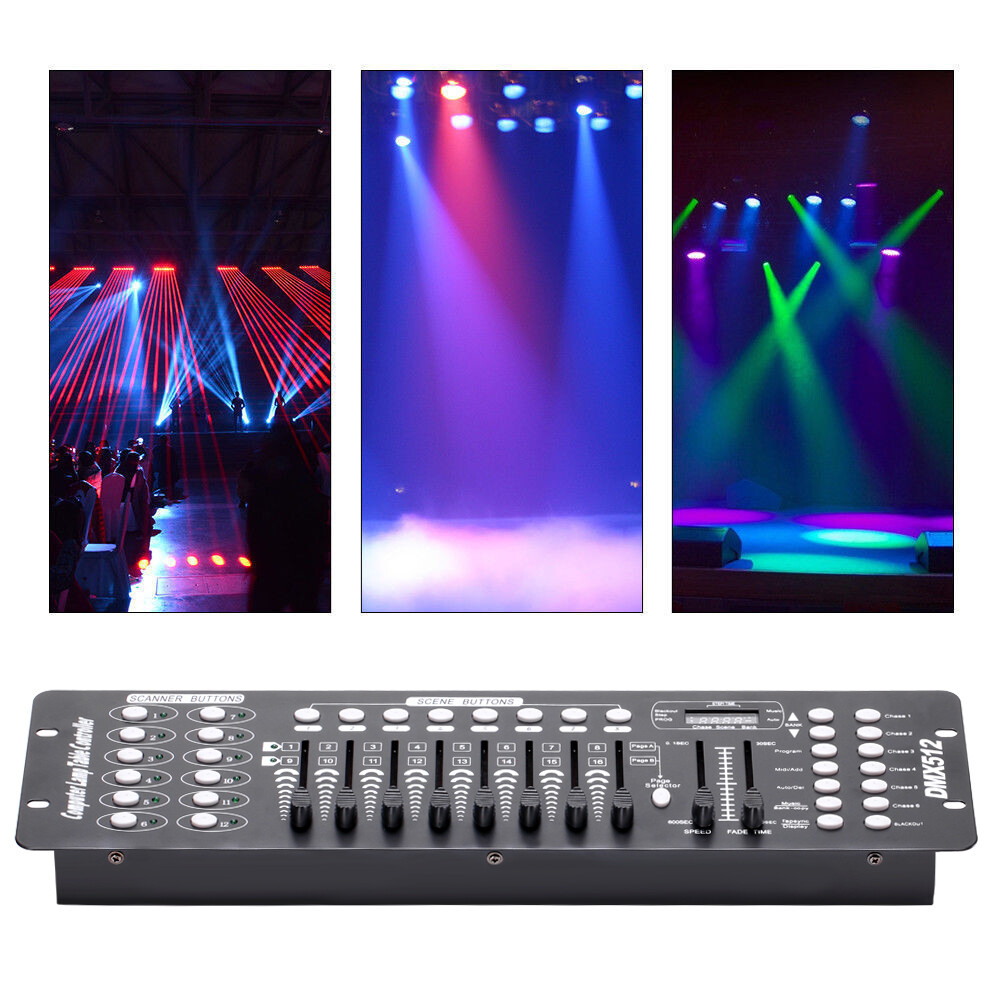 DMX 192 Channel Operator Console Controller Lighting Mixer Board For Stage Light