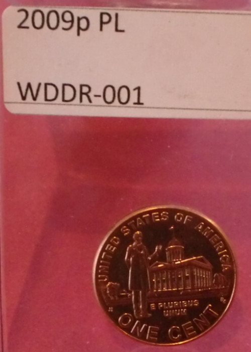2009P Lincoln WDDR-001 Professional life Doubled Die Error Cent