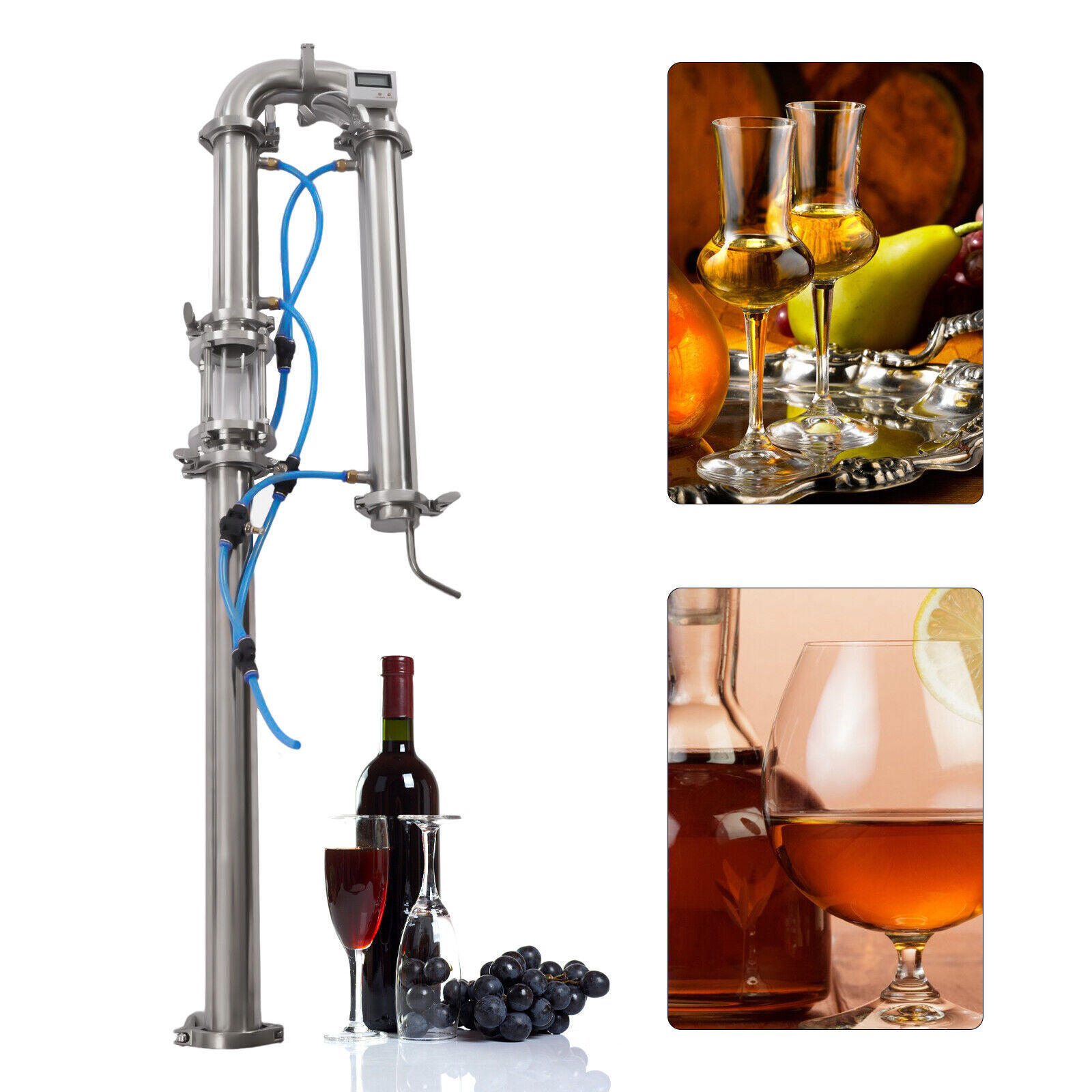 2" inch Stainless Still Moonshine Reflux Distilling Column Brew Wine Making Tool
