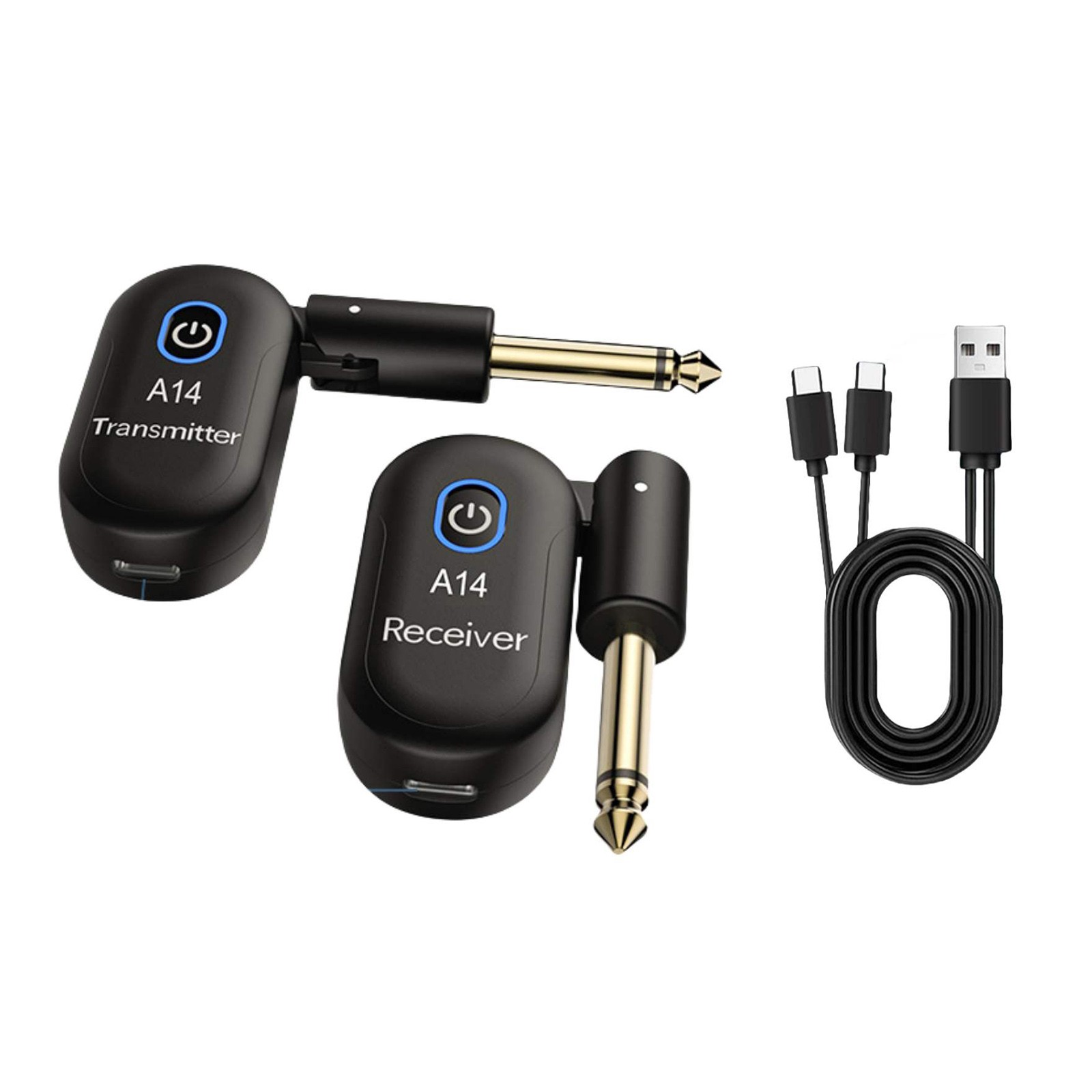2.4GHz Guitar Wireless System for Electric Guitar Bass Violin Rechargeable