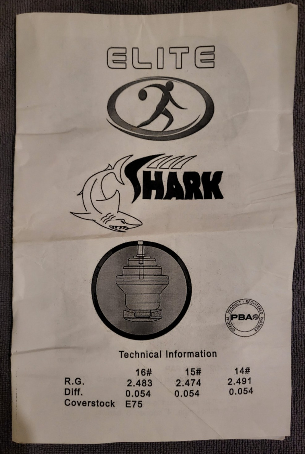 Brand New "UNDRILLED RARE" 15LB. Elite Shark Bowling Ball (Red & Blue Color)