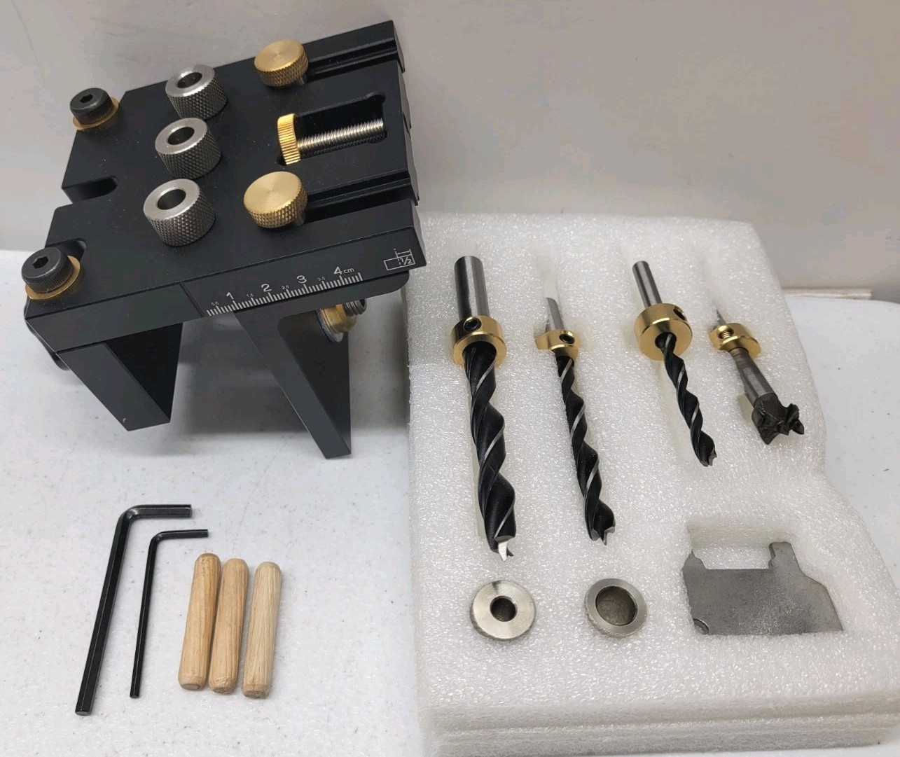 3-In-1 Pocket Jig Kit for Straight Holes, 8/9/10/15 Mm Pocket Hole Wooden Dow
