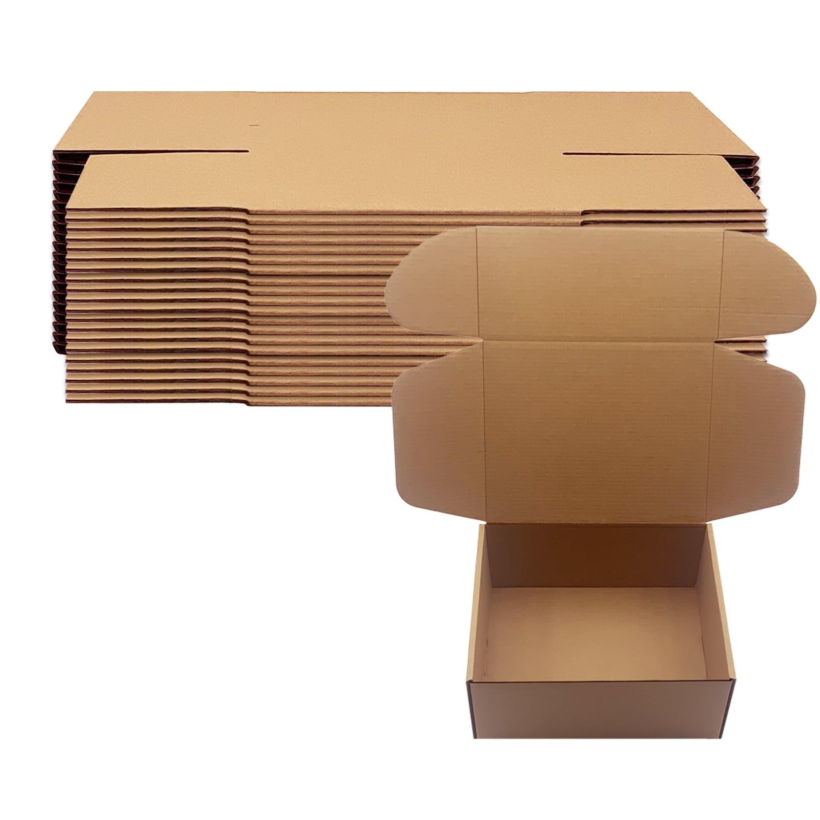 9x7x4 inch Shipping Boxes Pack of 25, Brown Corrugated Cardboard Mailer Box |...