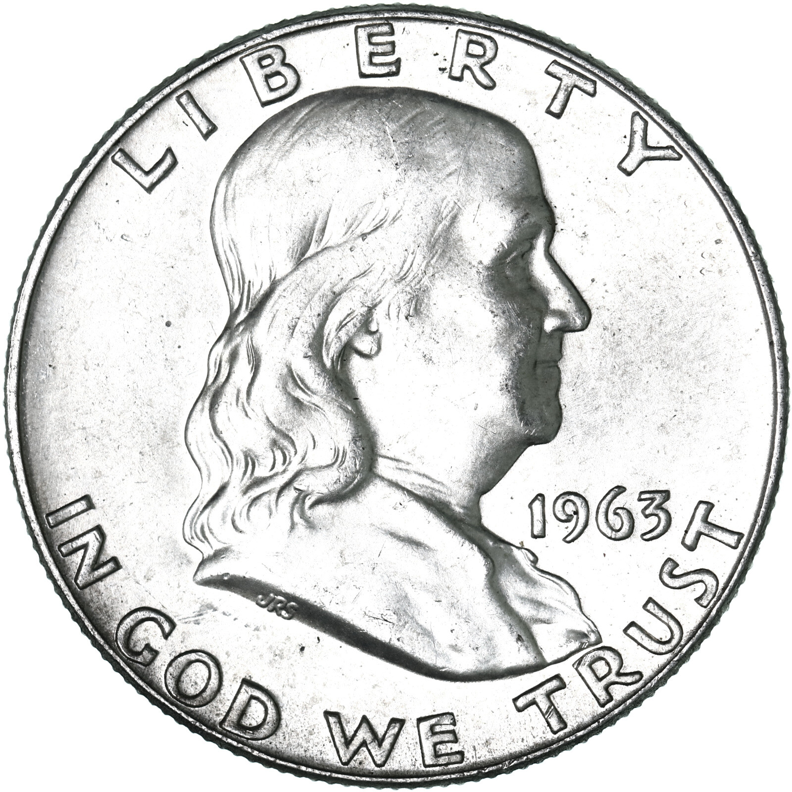 1963 D Franklin Half Dollar 90% Silver About Uncirculated AU