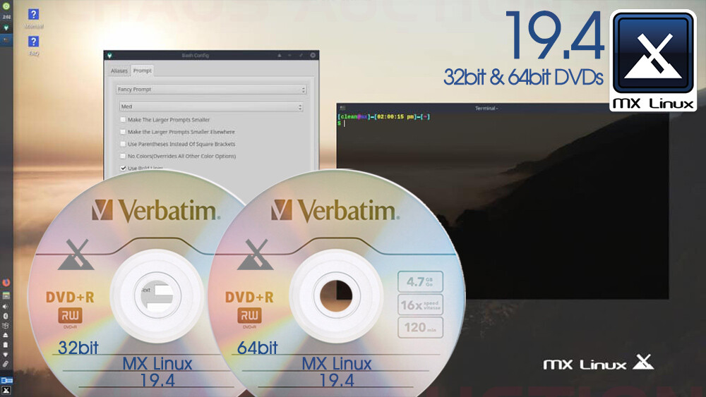 MX Linux 19.4 LINUX INSTALL & LIVE DVDs 32bit & 64bit