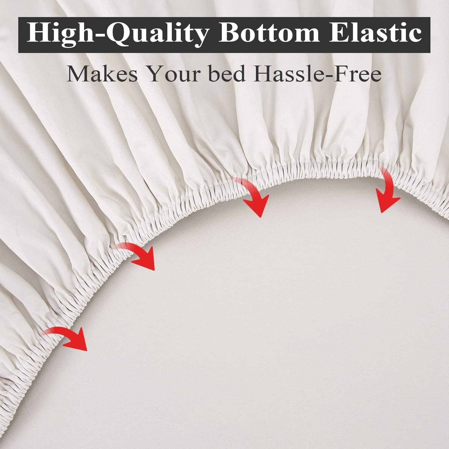 2-Pack Pure Cotton Fitted Sheet King Size, 600 Thread Count 16" Deep Pocket E...