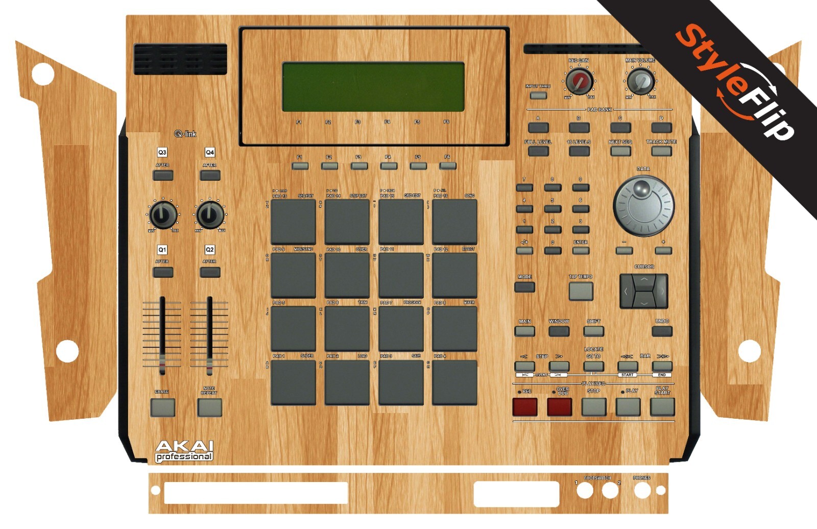 Akai MPC 2500 | Wood 5 | Protective Decal | StyleFlip Skins