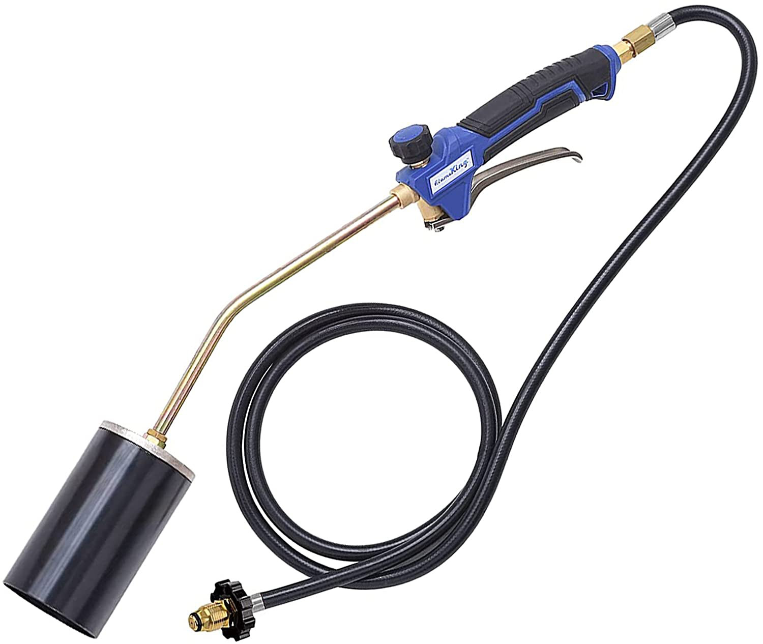 350PSI Soft Nose P.O.L valve with 12 Feet Propane Weed Burner Torch Hose Adapter