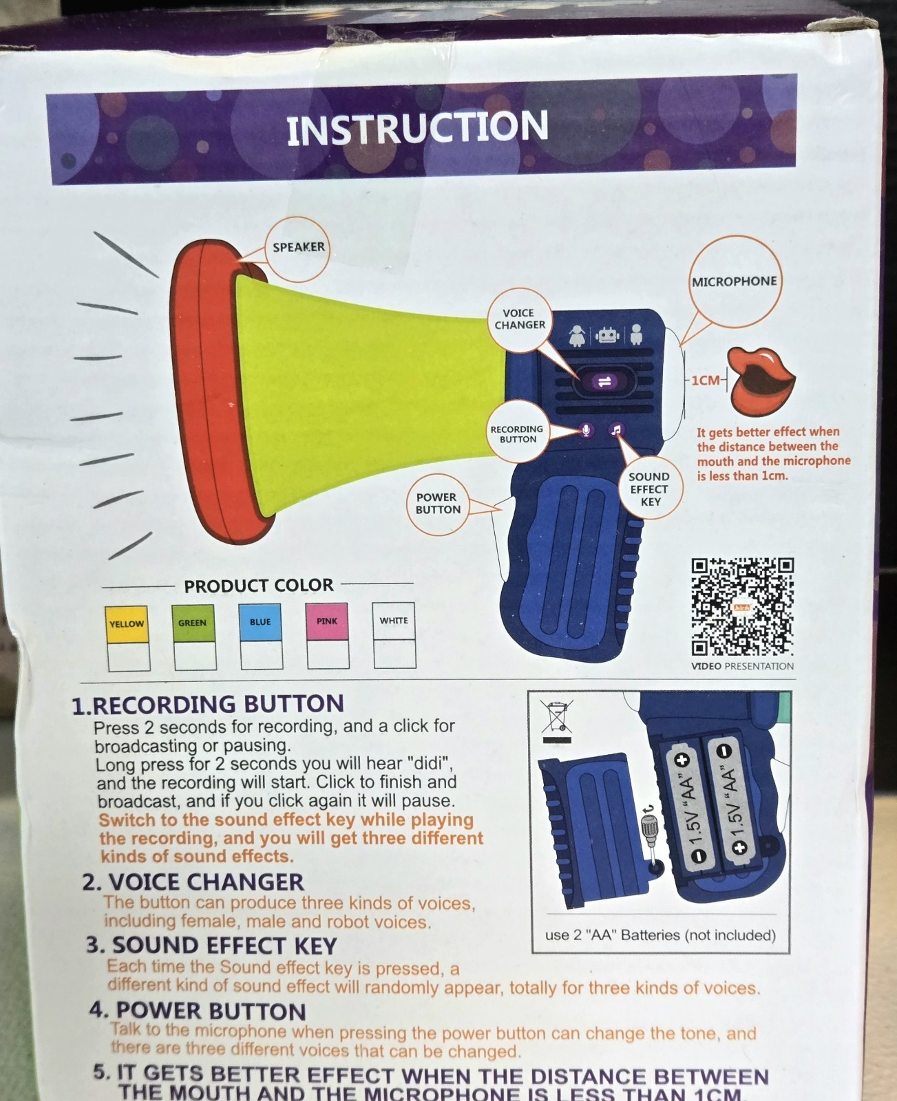 Voice Changer Megaphone Toy New