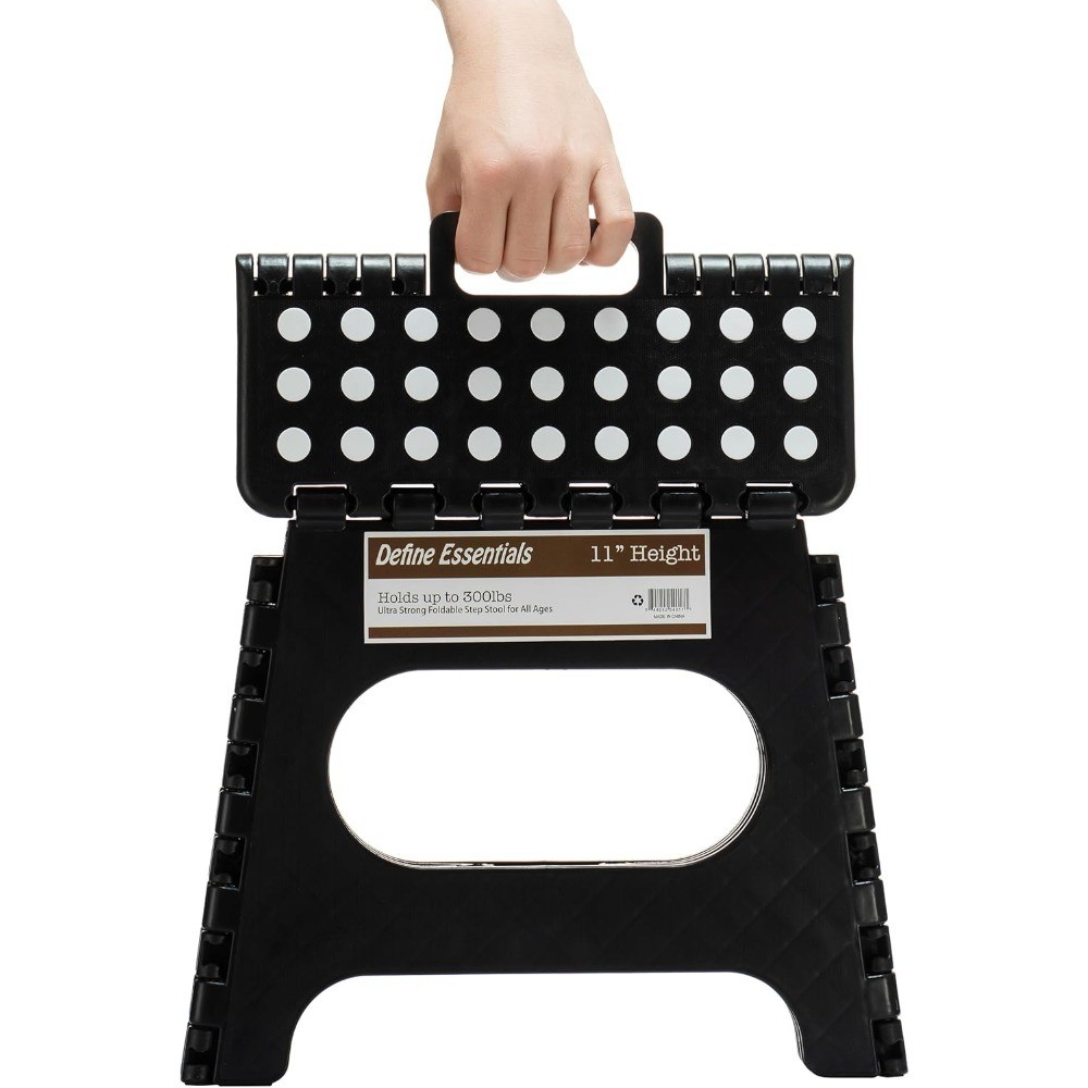 Folding Step Stool - 11" Hight - The Lightweight Step Stool is Sturdy Enough to