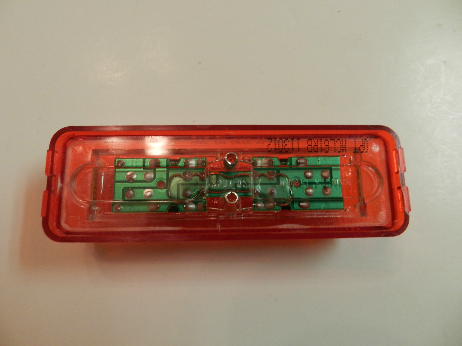 (2) LED Lights 1x4 Surface mount w/base RED Clearance Marker trailer Optronics