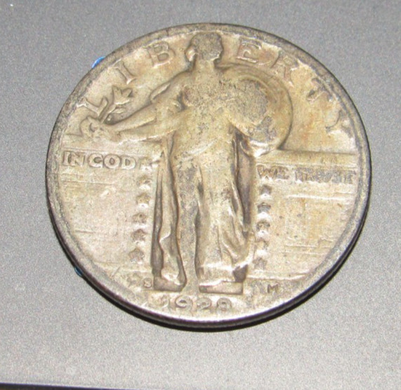 X-Fine Cond. SLQ Silver 1928 s San Francisco Mint Standing Liberty Quarter