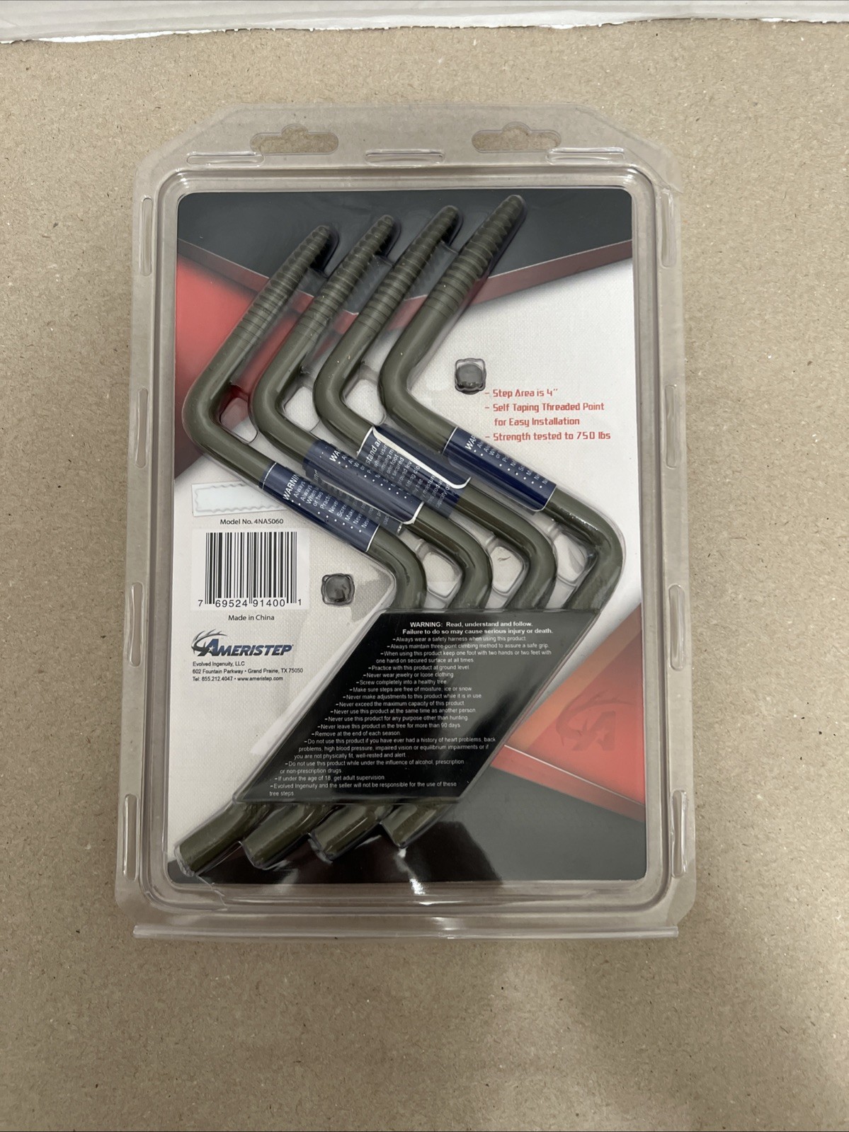 Step Up Tree Steps 8 Pack Tool Free Easy Install 750lbs Capacity Non Slip Grip