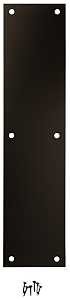 National Hardware N270-502 Push Plate, Aluminum, Oil-Rubbed Bronze, 15
