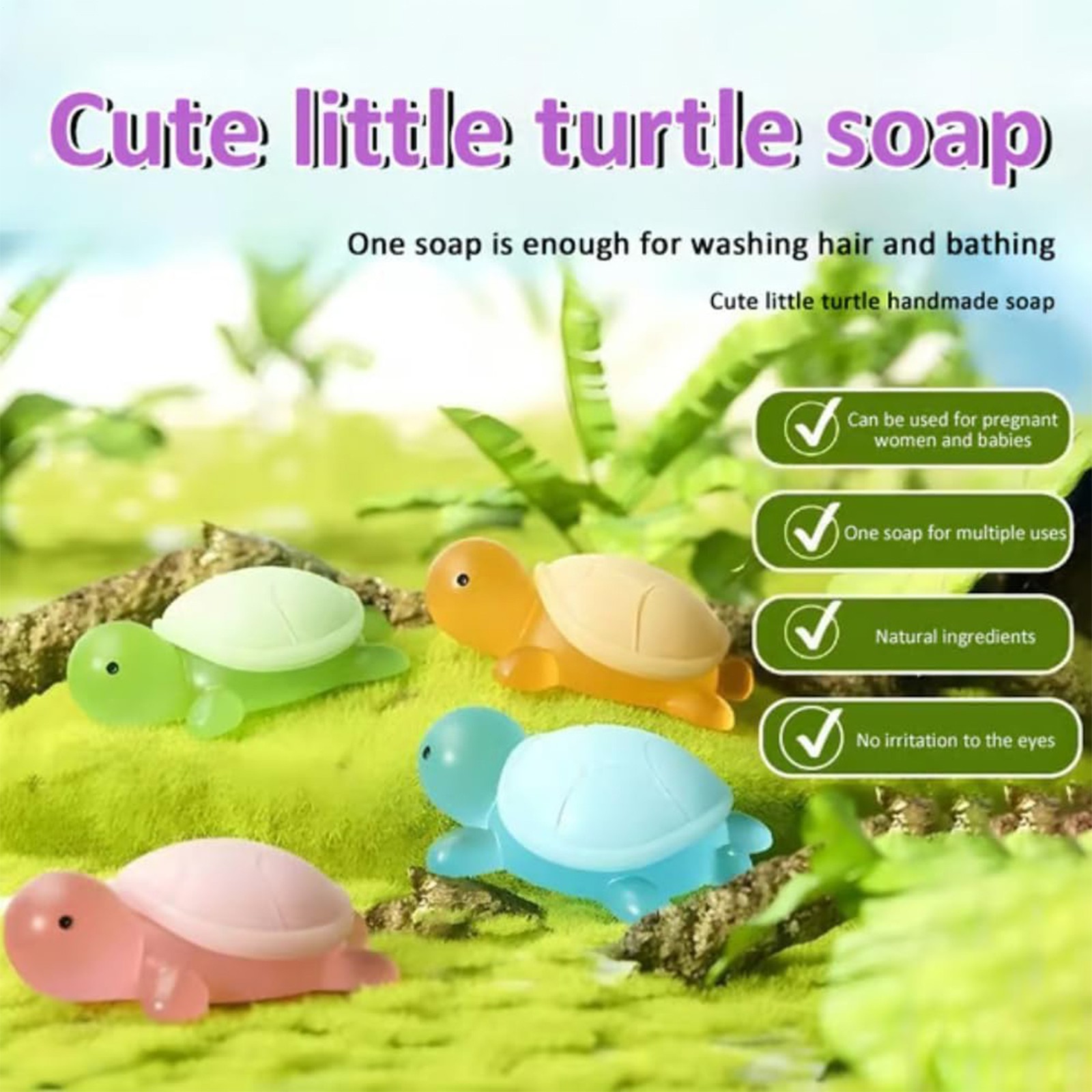 Moisturizing Kids Bath Soap Turtle Shape 4X Creative Cute Soap Cleansing