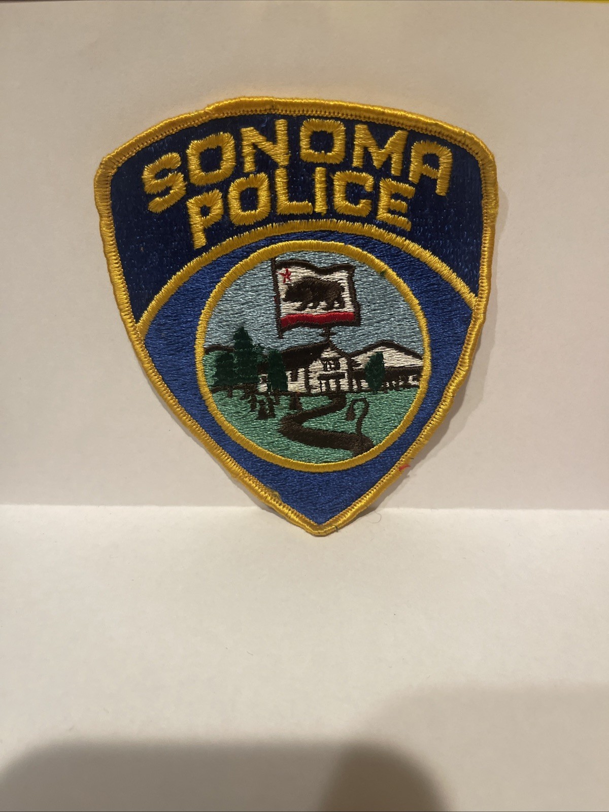 Sonoma Police Dept. Large Pristine Patch, California SKU# 33495