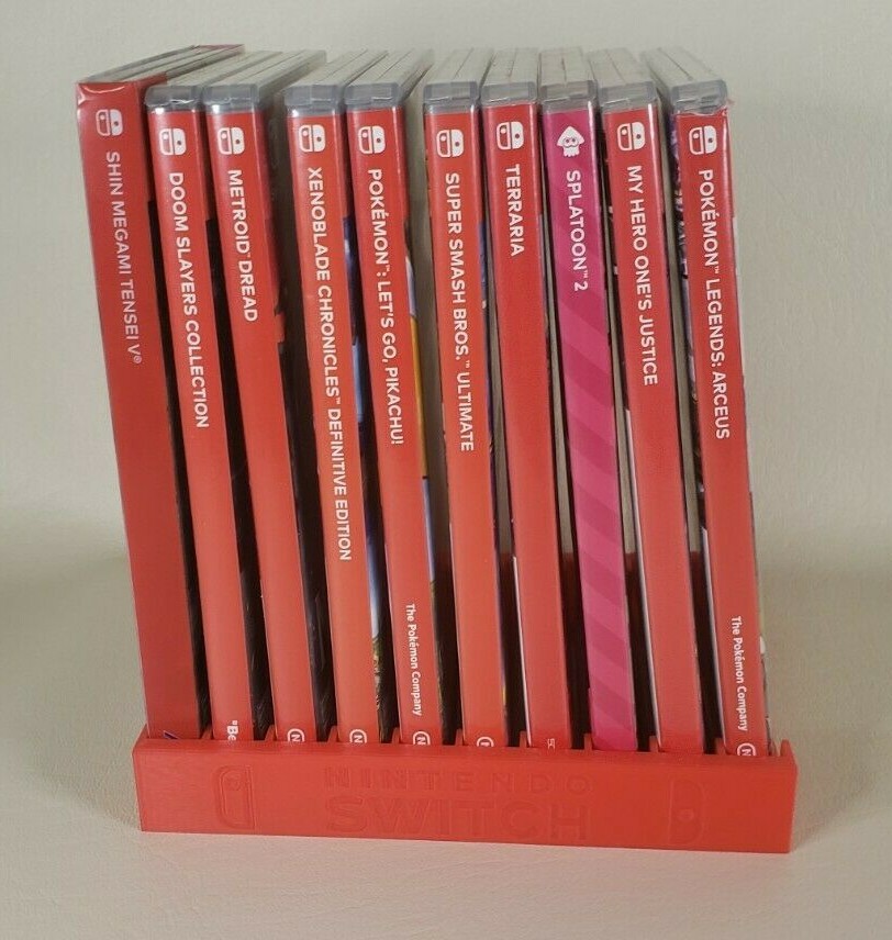 3D Printed Nintendo Switch Game Case Holder - Holds 10 Game Cases