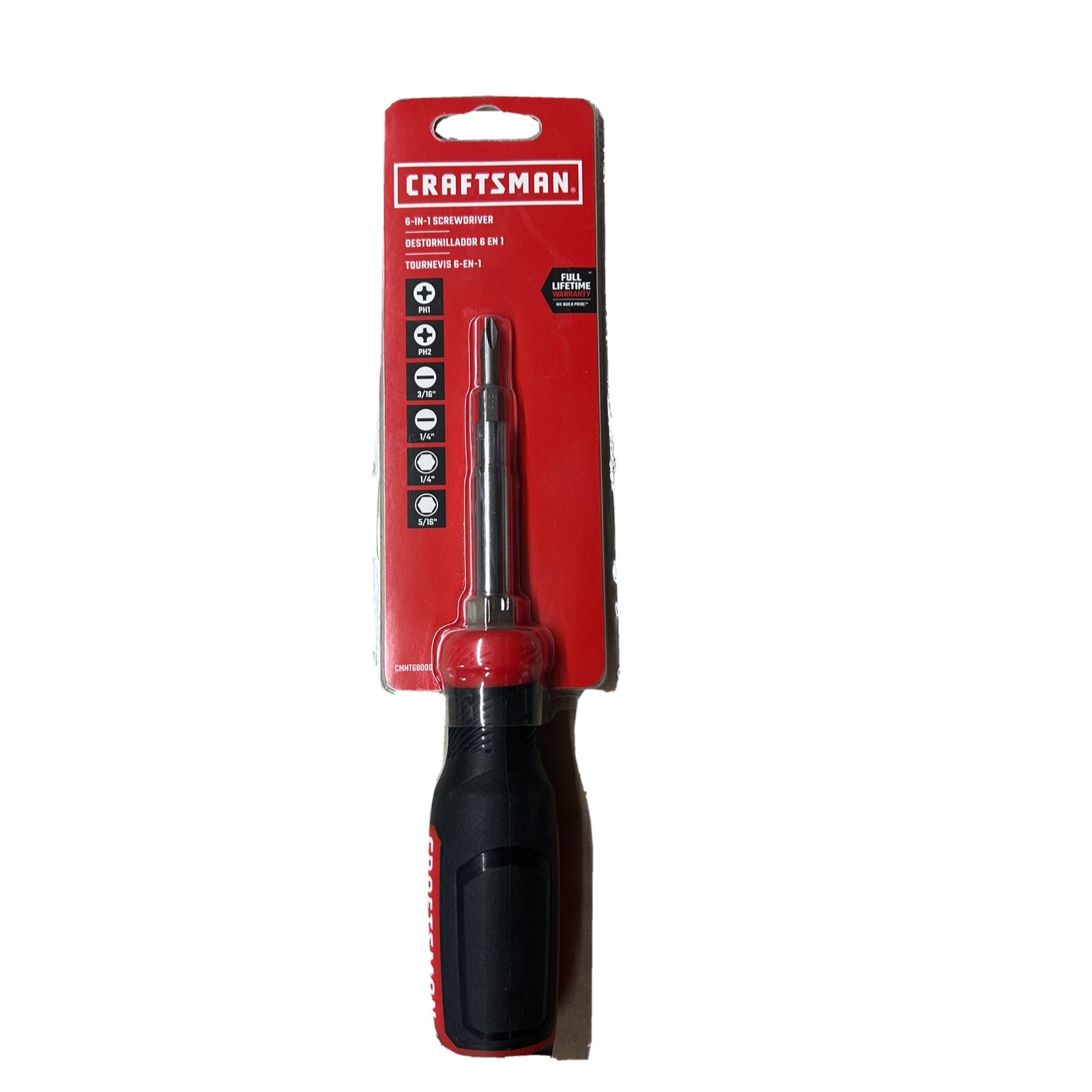 Craftsman CMHT68000 6-in-1 Phillips/SlottedScrewdriver