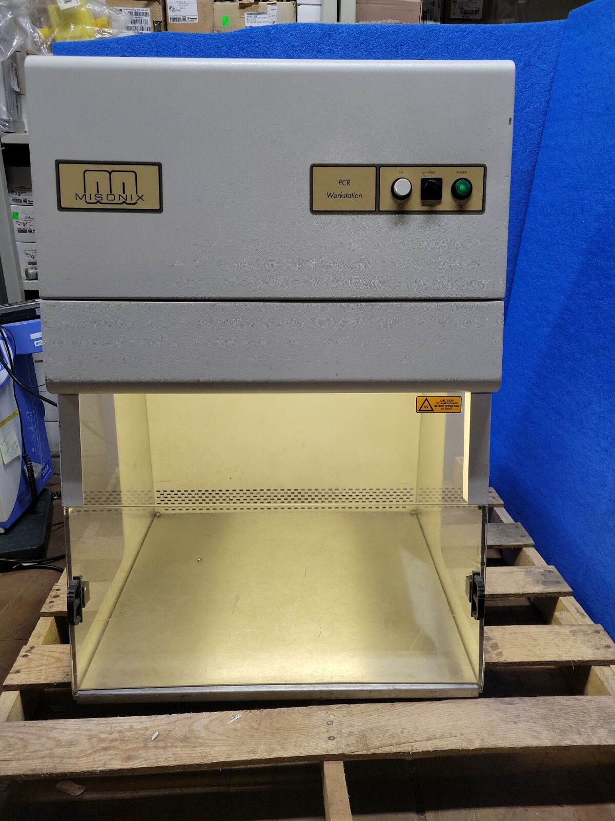 Mystaire MISONIX PCR Workstation Fume Hood PCR 6 24x20x20 Workspace Tested