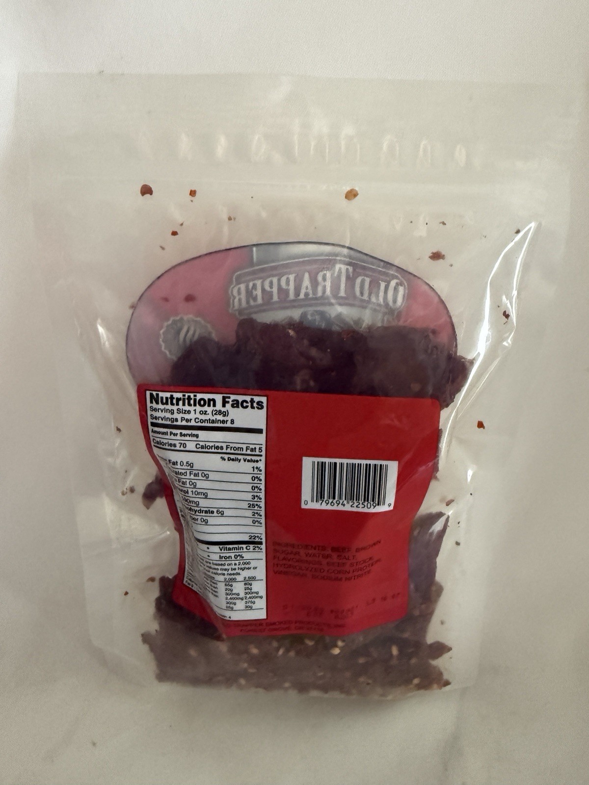 Old Trapper Hot & Spicy Beef Jerky-10 Ounce Bag-New In Sealed Bag-Exp 11/27-1/28