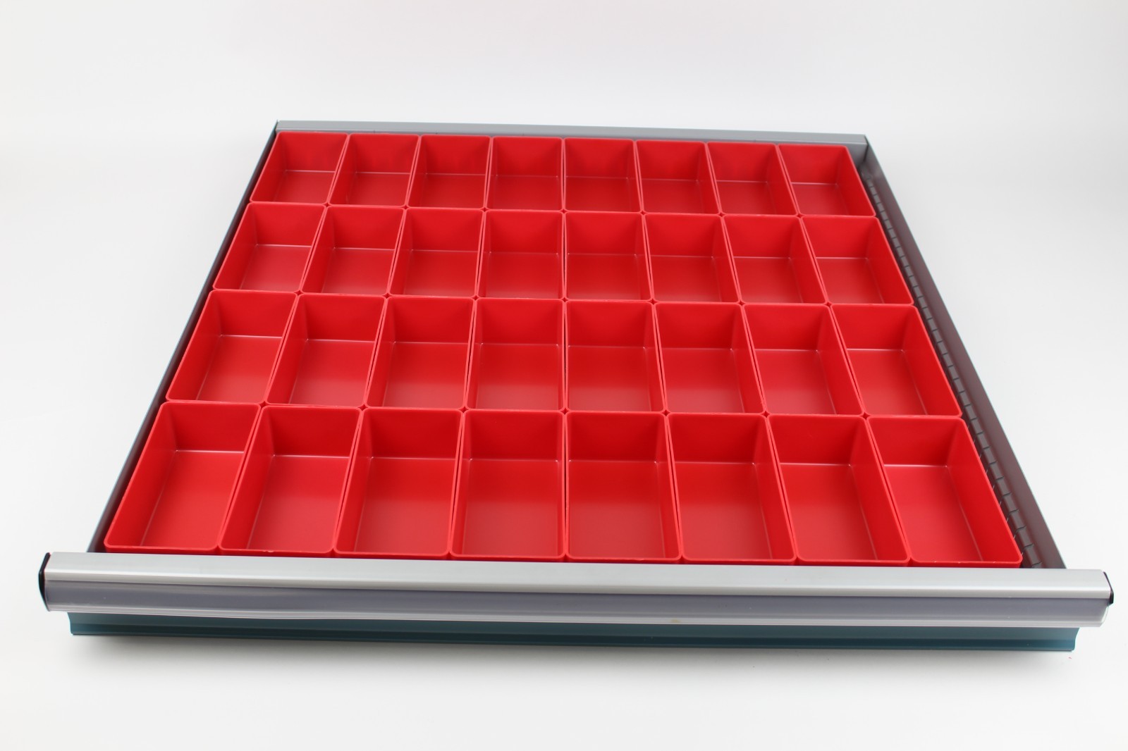 32 Red Drawer Organizer Bins - 3 x 6 x 2 Inch Deep Fits LISTA Perfectly