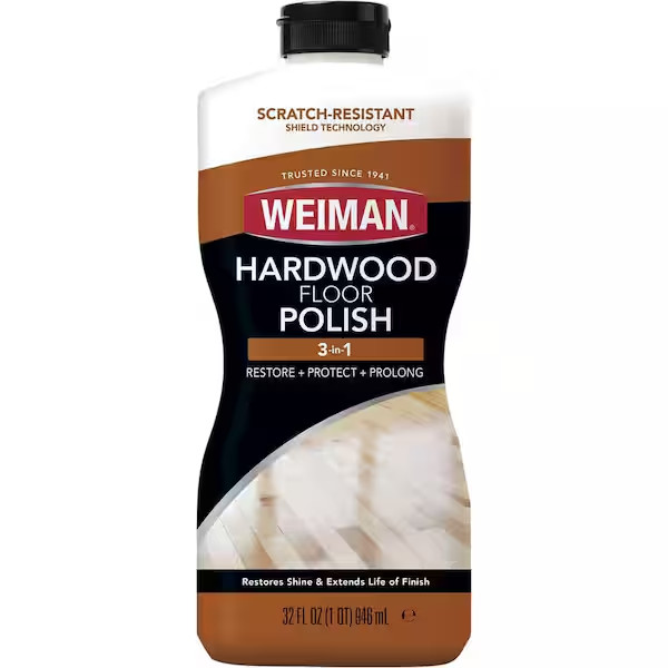 Weiman Wood Floor Polish and Restorer - 32 Ounce - High-Traffic Hardwood