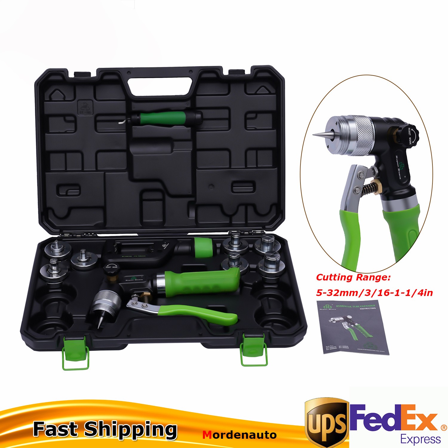 Hydraulic Expander HVAC Hydraulic Swaging Tool Kit Tubing Expanding Copper Tube