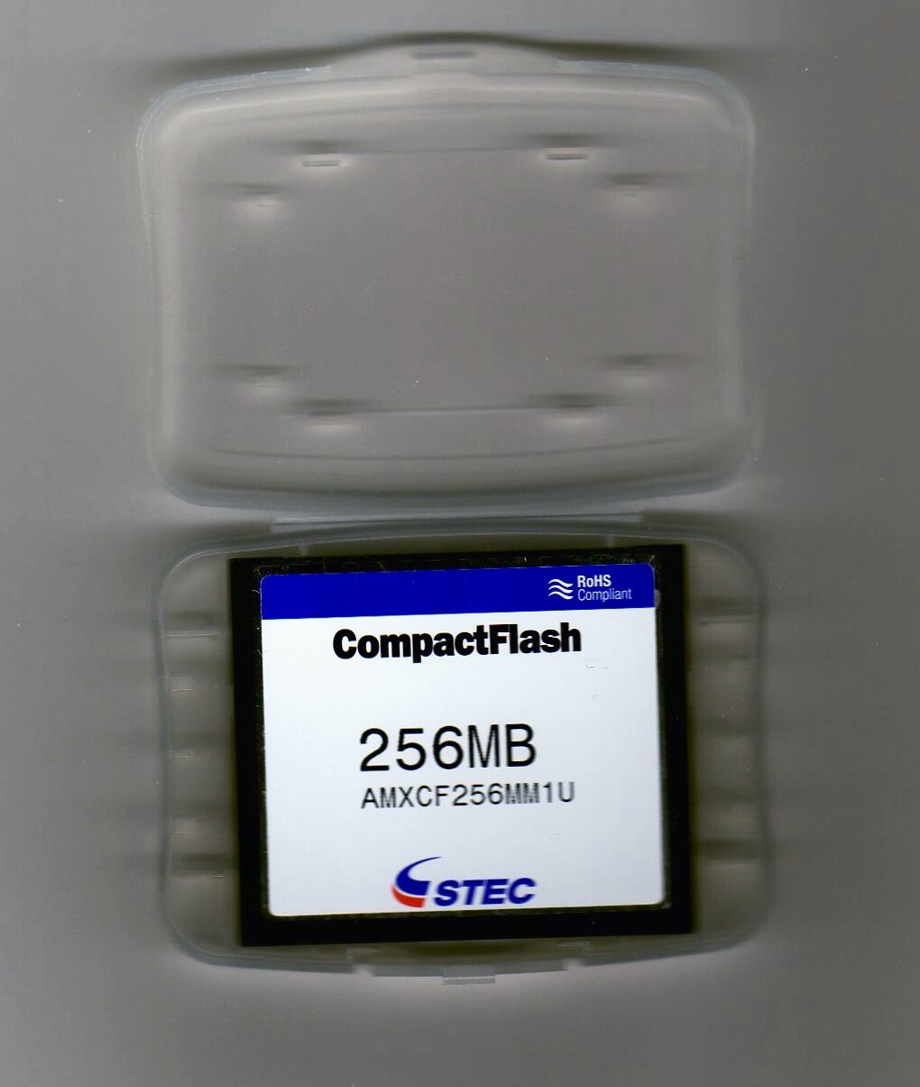 STEC CF 256MB CompactFlash Memory Card with free plastic case