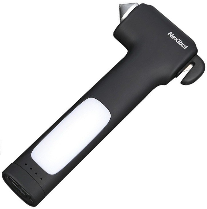 NexTool Multi Functional Rescue Hammer w/Belt Cutter Illumination/Alert Lights