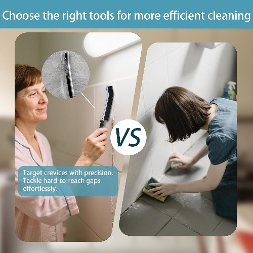 20-Piece Crevice Cleaning Brush Set with Precision Brushes, Scraper and Shower C